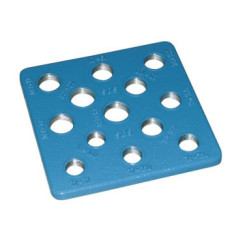 PLAQUE CALIBRE METALLIQUE POUR CONTROLE DES TETES DE ROBINETS