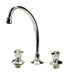 MELANGEUR D'EVIER 3 TROUS CHROME
