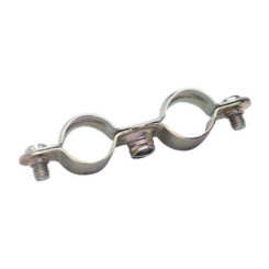 COLLIER DOUBLE ACIER NICKELE TARAUDE 7/150