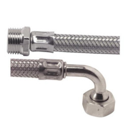 FLEXIBLE SANITAIRE 10/14 - MALE - COUDE FEMELLE