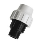 RACCORD MALE PLASTIQUE A SERRAGE EXTERIEUR POUR TUBE POLYETHYLENE SEMI-RIGIDE