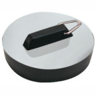 BOUCHON PVC NOIR AVEC ENJOLIVEUR ET TRIANGLE - DIAM. 40