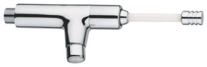 ROBINET MURAL TEMPORISE CHROME RH - STANDARD - COMMANDE AU COUDE