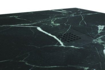 Receveur de douche résine de synthèse RECEA marbre noir 80x120 - ELMER