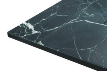 Receveur de douche résine de synthèse RECEA marbre noir 80x120 - ELMER