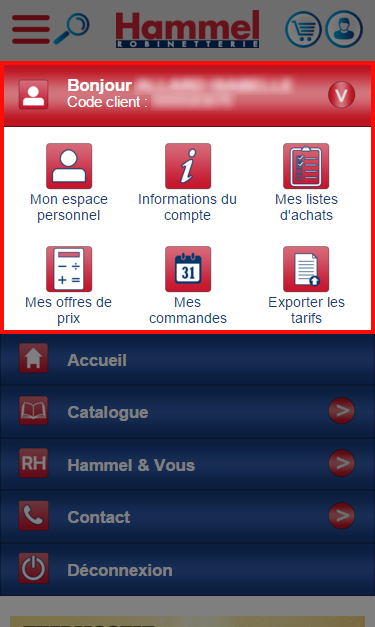 Ecran de connexion à votre espace personnel.
