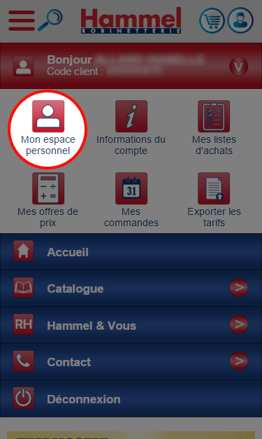 Votre espace personnel.