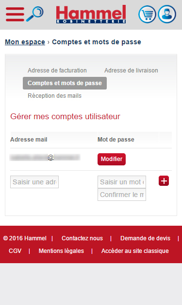 Modifiez vos comptes utilisateurs et mots de passe.