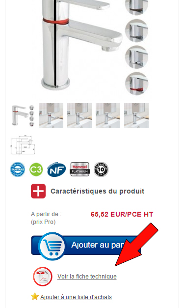 Rajoutez directement un produit à votre liste d'achats.