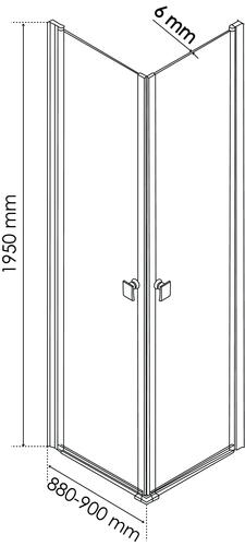 Paroi de douche fixe GIVRE Chromé - 120cm