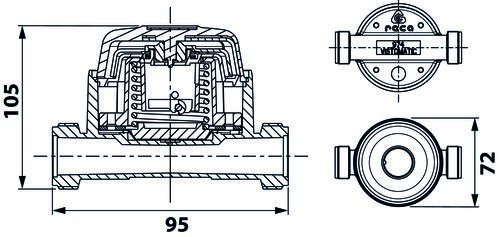 Inverseur limiteur avec indicateur de service pour gaz propane Ref