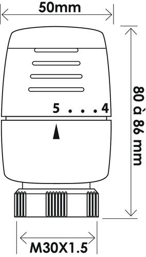 Tête thermostatique à élément sensible liquide vt0,4 - somatherm 4612