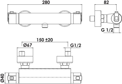 Colonne de douche thermostatique access'o - rolf 4749