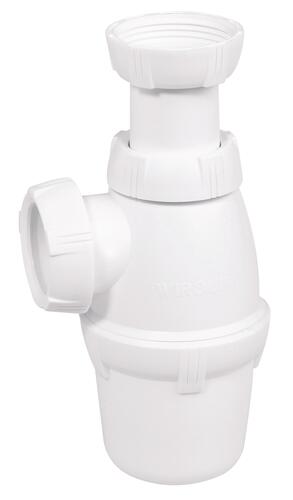 Nemo Go Siphon pour lavabo avec bonde 54xD32 avec tuyau d'évacuation blanc