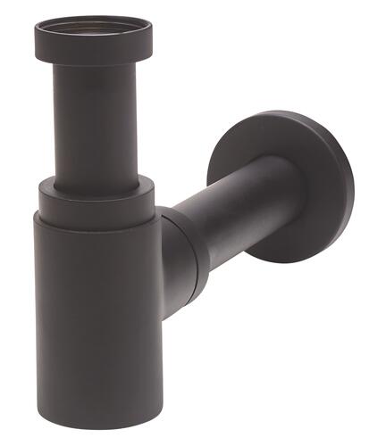 Siphon de lavabo laiton noir mat ø32 - wirquin 502011529