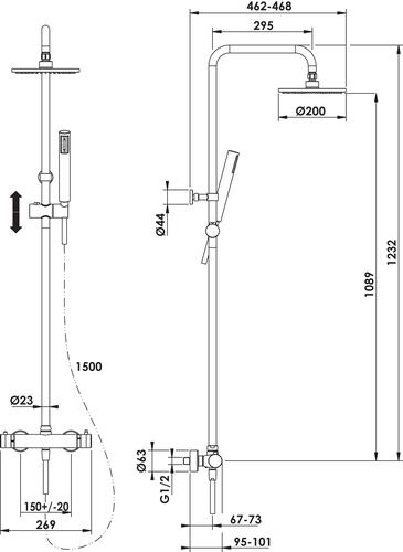 Colonne de douche thermostatique access'o - rolf 4749