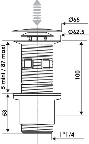 Bonde de lavabo clic clac - valentin 543-86