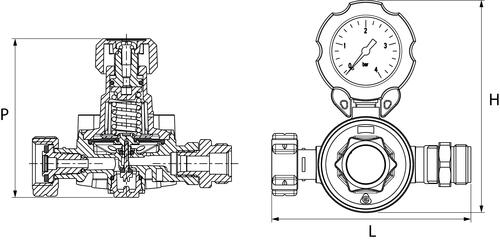 Détendeur réglable propane basse pression avec manomètre 12kg/h