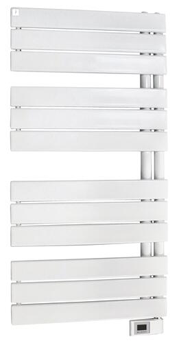 Radiateur sèche-serviettes électrique flag 500w lames droites blanc -  deltacalor 601512504