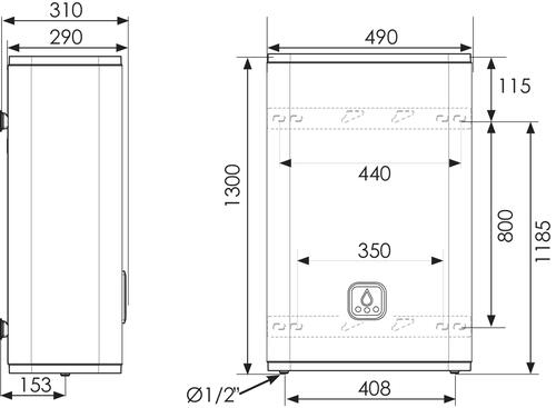 Linéo 80 litres connecté Multiposition