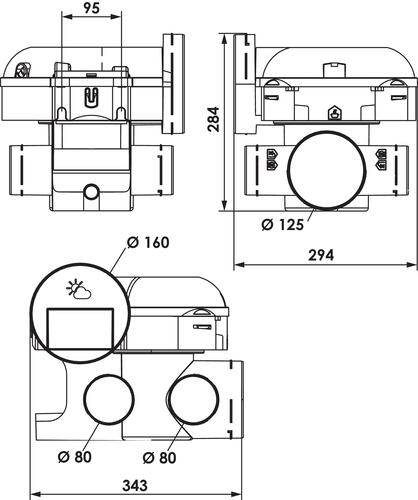 Kit bouche w.c avec grille bip pour vmc simple flux autoréglable