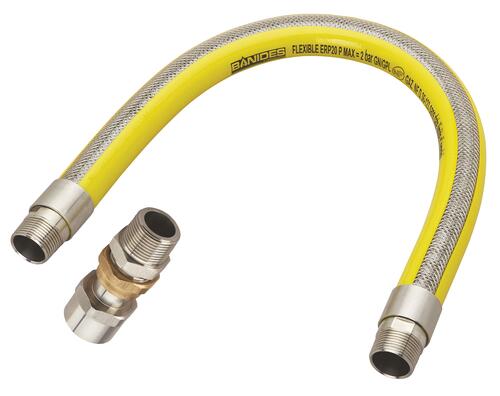 Tuyau flexible inox pour butane et propane durée illimité 1,50