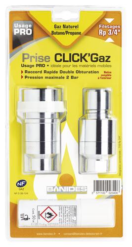 Coupleur rapide click gaz mf15/21 - banides 61715