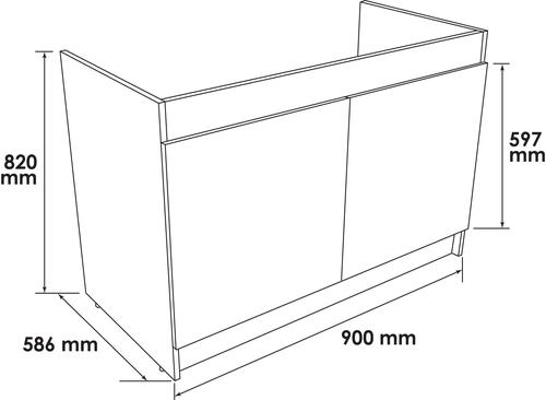 Meuble sous évier 80cm 9311