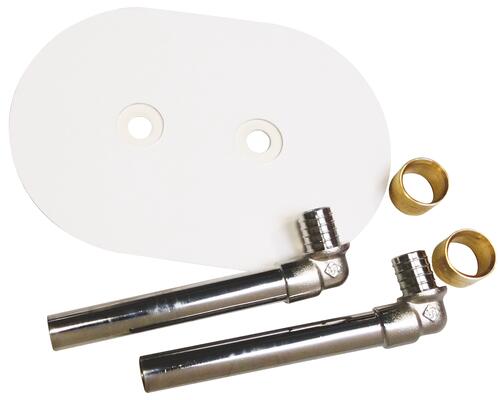 Kit de fixation robinetterie double pour installation en