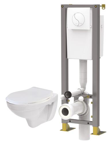 Pack wc suspendu complet universel 3/6 litres - rolf P7850-30