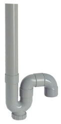 SIPHON TUBULAIRE SIMPLE ABS A SORTIE VERTICALE AVEC UN BOUCHON