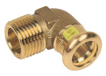 COUDE 90° BRONZE MALE A SERTIR GAZ JPG Ø28-26/34