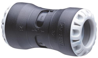 Raccord plastique égal enclipsable ø32 PE - PLASSON