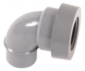 Coude PVC 87.30° mâle femelle ø32 avec joint - NICOLL