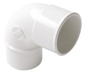 Coude PVC blanc 87°30 mâle femelle ø40 - NICOLL