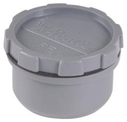 Tampon de visite PVC mâle femelle ø63 avec bouchon - NICOLL
