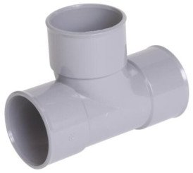 Té pied de biche PVC 87°30 triple femelle ø40 et ø32 au centre - NICOLL