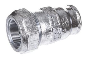 Raccord à compression femelle fonte malléable pour tube acier ø10 - F12/17 GEBO ORIGINAL
