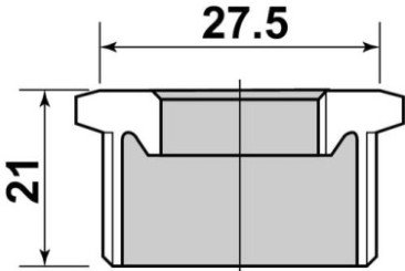 Mamelon réduit acier inoxydable MF20/27 - 8/13 - GEBOG316