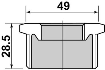 Mamelon réduit acier inoxydable MF40/49 - 33/42 - GEBOG316
