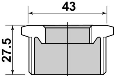 Mamelon réduit acier inoxydable MF33/42 - 15/21 - GEBOG316