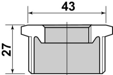 Mamelon réduit acier inoxydable MF33/42 - 26/34 - GEBOG316