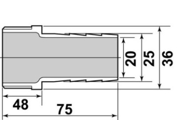 Raccord cannelé acier inoxydable ø25-26/34 - GEBOG316