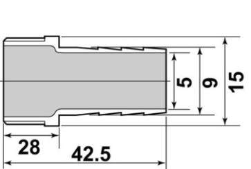 Raccord cannelé acier inoxydable ø9-8/13 - GEBOG316