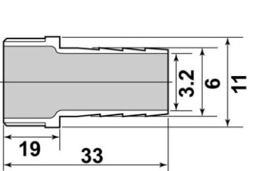 Raccord cannelé acier inoxydable ø7-5/10 - GEBOG316
