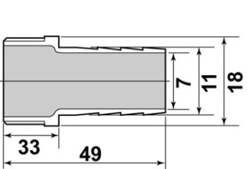 Raccord cannelé acier inoxydable ø11-12/17 - GEBOG316