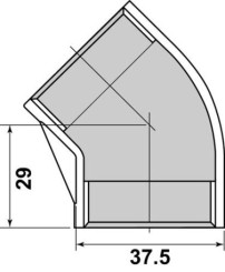 Coude égal 45° acier inoxydable FF26/34 - GEBOG316