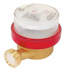 Compteur d'eau divisionnaire eau chaude à jet unique à lecture directe DN20