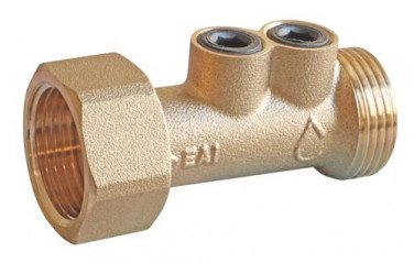 Clapet de retenue anti-pollution à double purge type EA NF mâle & écrou 20/27 58mm