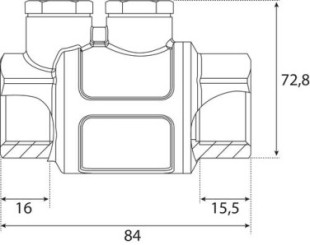 Clapet de retenue antipollution laiton 33/42